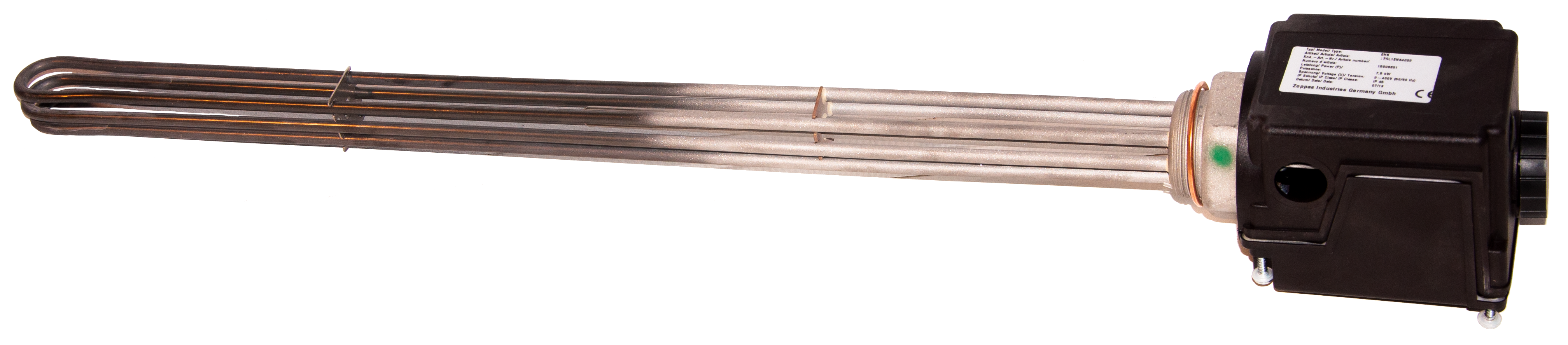 alpha innotec E-element 7,5 kW, aansluitspanning 3~N/PE 400V / 50Hz, inbouwdiepte 600 mm.